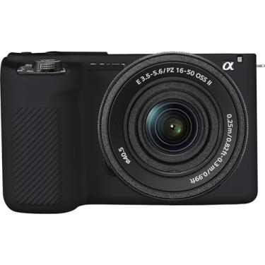 Imagem de RAIALL Capa De Silicone Para Câmera Vlog Sony Zv-E10 Ii, Suporte Protetora Macia Digital Zve10, Borracha Leve Viagem Alpha Preta
