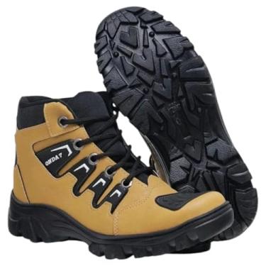 Imagem de Bota Adventure Masculina Coturno Blaqueado Costurado de Motoqueiro Motociclista Tenis (Amarelo, BR, Adulto, Numérico, 40)