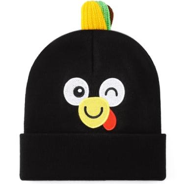 Imagem de Liitrsh Gorro de peru de tricô de peru para adultos, fantasia de cosplay de corrida, Preto, tamanho �nico