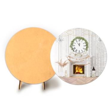 Imagem de Painel Redondo C Elastico 50cm Ano Novo + Suporte MDF (ANV031)