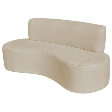 Imagem de Sofá Curvo 3 Lugares Amsterdã 180cm Suede Cor Bege Tca 941