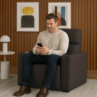 Imagem de Cadeira Do Papai Ocean Retratil Reclinavel Porta Copo Usb Marrom