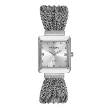 Imagem de Relógio Mondaine Feminino Quadrado Prata 32986L0mvne2