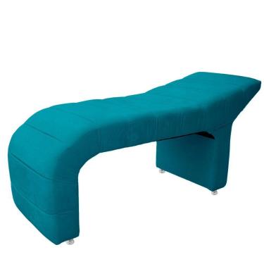 Imagem de Maca Estofada Julia Para Estetica Facial Sombrancelha E Cilios Suede Cor Azul Claro