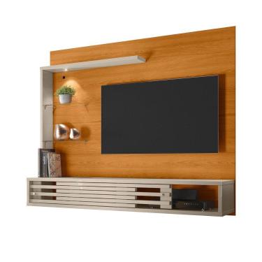 Imagem de Painel Bancada Suspensa Para Tv 60 Polegadas Frizz Select - 7 Decor Cinamomo E Off White
