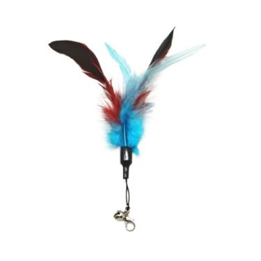 Imagem de Luzhengyang Recargas de varinha Feather Cat Teaser – Cabeças inspiradas em pássaros naturais, acessórios de brinquedo de gato para brincadeiras interativas (pacote com 5) (refil de penas nº 4)