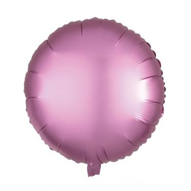 Imagem de BALAO CROMADO REDONDO C/CANUDO ROSA 18"