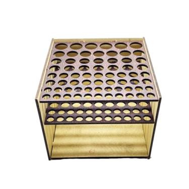 Imagem de KiBcsLic Suporte para Pincéis de Pintura, Organizador de Mesa para Pincéis de Pintura, Suporte para de Cosméticos, Material de Escritório e Arte, Versátil, com, Mdf