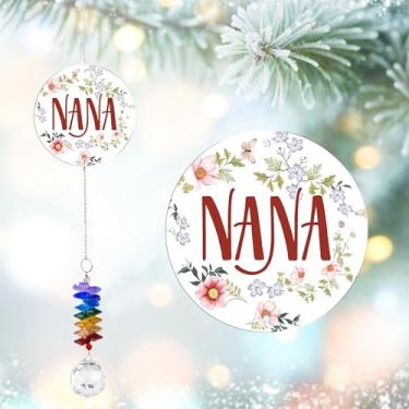 Imagem de GIFTELIX Enfeites de Natal – Presente de aniversário de avó para avó, mãe – Presente exclusivo de filhas, netas – Criador de arco-íris de cristal – Pendurar para janelas para casa e jardim