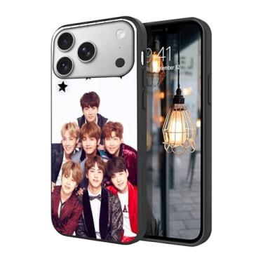 Imagem de WWDIYHOUSE Capa compatível com iPhone 17 Pro, capa à prova de choque de TPU macio com design exclusivo legal para homens/mulheres/meninas/meninos (Fashion-BTS-1)