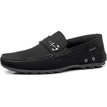 Imagem de Mocassim Couro Pegada Âncora 140913 Masculino - Preto - 42