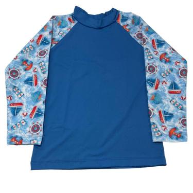 Imagem de Blusa Termica Infantil Serra e Mar Manga Longa Proteção Uv Verão Tamanho:G;Cor:;Genero:Homem-Masculino