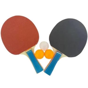 Imagem de Kit Tênis De Mesa Ping Pong 1 Rede Retrátil 3 Bolinhas 2 Raquetes