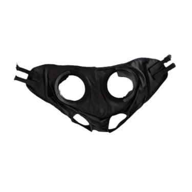 Imagem de Baoblaze Óculos de proteção para equitação, capuz portátil, redução da interferência visual, viseiras para cavalos, máscara contra moscas, Preto