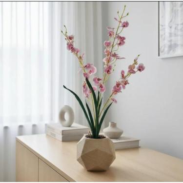 Imagem de Orquídeas Flores Artificiais ,arranjo Para Mesa com vaso ,decoração pa