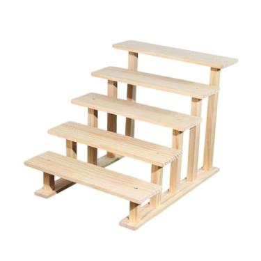 Imagem de Fenteer Expositor de madeira para figuras colecionáveis, organizador de perfumes em vários níveis, 5 Níveis 20cm