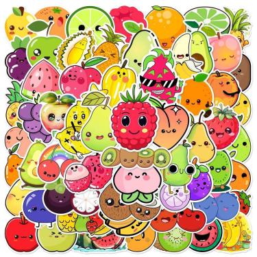Imagem de Adesivos de anime de vinil impermeável de 60 unidades/lote de frutas para laptop
