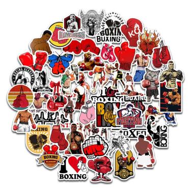 Imagem de Pacote de adesivos Boxing Anime 50 peças de desenho animado decorativo de 5 a 7 cm