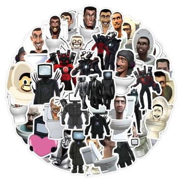 Imagem de Pacote de adesivos Skibidiss Toilets Anime 60 unidades de cartão decorativo