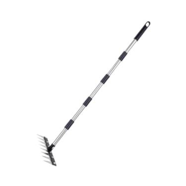 Imagem de Generic Ferramenta de puxar ancinho de jardim com cabo removível, enxada de jardim, cultivador agrícola, enxada para cultivo em fazenda, quintal e afofamento, Style C