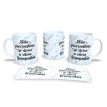Imagem de Caneca Branca com Frase Motivacional, Arco-Íris Colorido, Design Decorativo com Corações, Cerâmica (22817)