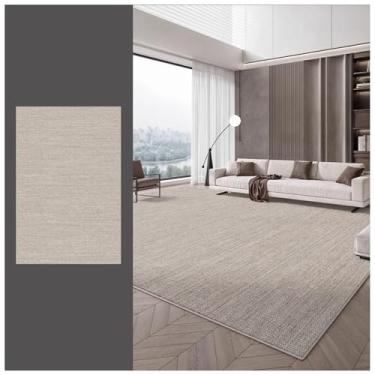Imagem de SPXMQSS Tapete grande para sala de estar, tapete lavável antiderrapante para quarto, resistente à sujeira sofá mesa de café, para sala de estar, sala de jantar, quarto, escritório, cinza E 240 x 360