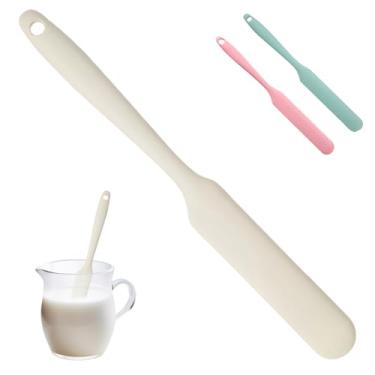 Imagem de Espátula de silicone, espátula fina antiaderente resistente ao calor, palito de agitação de fermento, espalhador de geleia para manteiga de amendoim, espátulas de manteiga de creme de bolo para raspar