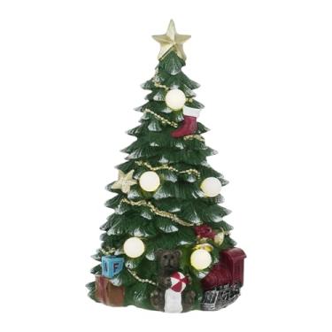 Imagem de predolo Decoração de Natal Iluminada, Escultura Luminosa, Estátua de Resina para Família e Amigos, Enfeite de Mesa para Clube, Lareira ou Armário, árvore