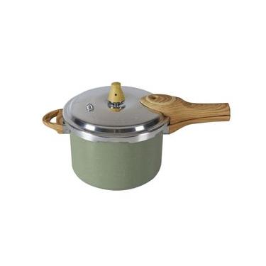 Imagem de Panela de Pressão Indução Brinox Antiaderente Ceramic Life Pressure 4,2 L Botanika Verde Verde