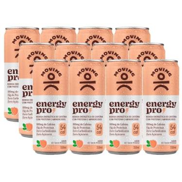 Imagem de Kit c/ 12 und Suplemento MOVING Energy Pro Ice Tea Pêssego 310ml