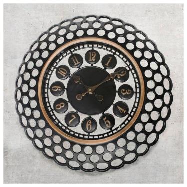 Imagem de Relógio De Parede Vazado Preto Para Sala De Estar Escritórios 49,5cm