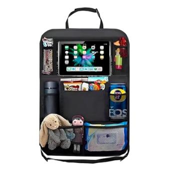 Imagem de Organizador de Carro para Banco Traseiro, Preto, Poliéster, 61x40,65cm, 9 Compartimentos, À Prova D'água, com Suporte para Tablet