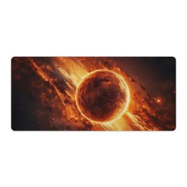 Imagem de FoRes Céu estrelado universo sistema solar tapetes de mouse grandes para jogos base de borracha antiderrapante tapete de mesa laptop acessórios de computador suprimentos bloco de escrita para
