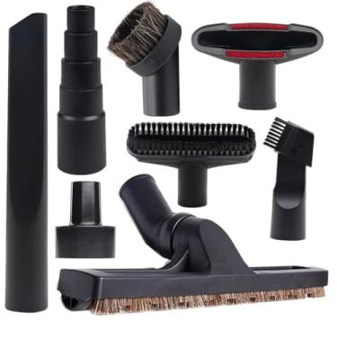 Imagem de 8 peças de acessórios para aspirador de pó – Adaptador universal de mangueira de vácuo de 5,8 cm a 3,8 cm e 3,8 cm a 2,5 cm, ferramenta universal para aspirador de pó, escova de 3,8 cm, acessórios para aspirador de pó