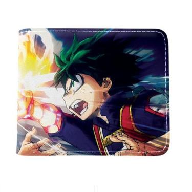 Imagem de Carteira, bolsa de moedas, couro, Bifold My Hero Academia Anime - Yiwe