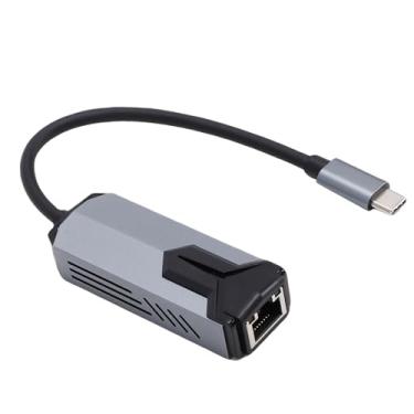 Imagem de Cryfokt Adaptador USB C para Ethernet de Alumínio de 5 Gbps para Conversor de Rede RJ45 de 5000 Mbps, Placa de Rede Com Fio Leve para Laptop Desktop PC, Portátil e Durável