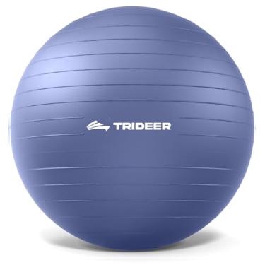 Imagem de Trideer Bola de ioga – Bola de exercício para treino de pilates estabilidade – Antiexplosão e antiderrapante para fisioterapia, parto, alongamento e treino central, cadeira de escritório, assento