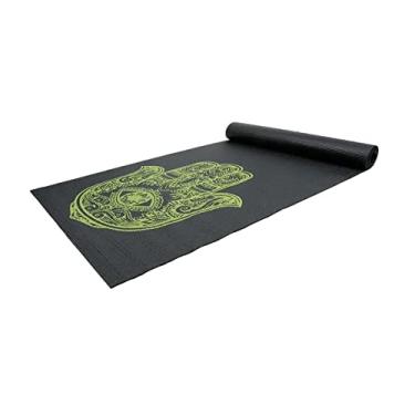 Imagem de Tapete Yoga Mat em Pvc Eco com Impressão - Hamsa Preto (1,73m X 61cm X 4mm)