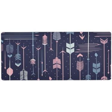 Imagem de Wassud Arrows Mouse pad para jogos com base de borracha antiderrapante, mouse pad longo para teclado de computador com borda costurada, almofada grande à prova d'água para escritório, casa, 89,9 cm x
