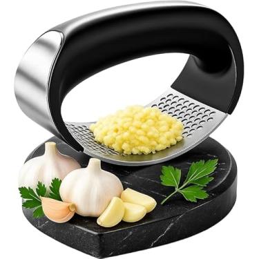 Imagem de Espremedor Amassador de Alho em Aço Inox