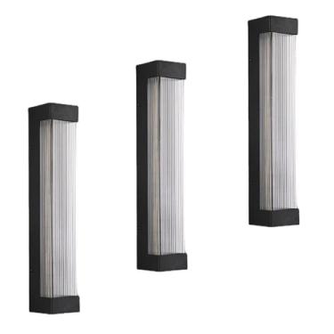 Imagem de Luminária de parede LED, arandela de parede externa LED em metal, luminária de parede longa para varanda, pátio ou jardim.