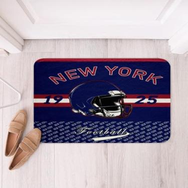 Imagem de Feelyou Tapetes de banheiro de microfibra de 51 x 81 cm New York tapetes de banho antiderrapantes futebol cidade acessórios de banheiro esportes jogos capachos macio tapete de porta