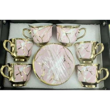 Imagem de Xícara de café/cha kit com 6 conjunto (12 peças) de Cerâmica em porcelana xícara de café(Xicara D162-1/6 conjunto)