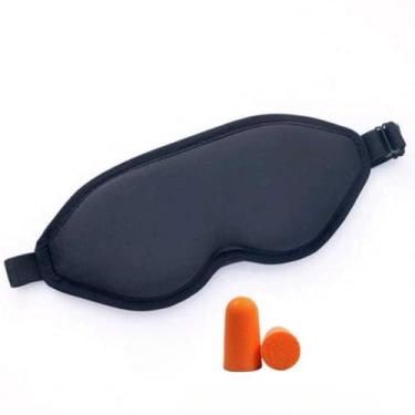 Imagem de MáScara Para Dormir – MáScara Para Os Olhos ConfortáVel Com Design Antirreflexo Na Ponte Do Nariz, Sem PressãO(1UNI,Preto + PROTETOR AURICULAR)
