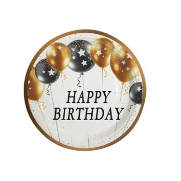 Imagem de CWPJUNDGP Festa de aniversário, copos de papel, pratos de papel, festivais descartáveis locais de festa temática, atmosfera de decoração, utensílios de mesa