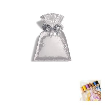 Imagem de Kit Saco Metalizado 25x37cm 50 Unidades e Fita Cetim 4mm 10 Metros