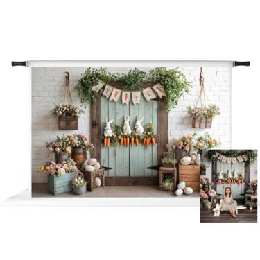 Imagem de Kate Pano de fundo de ovos de coelhinho da Páscoa para festa infantil, cenouras, cenouras, fundo fotográfico, adereços 3 x 2 m