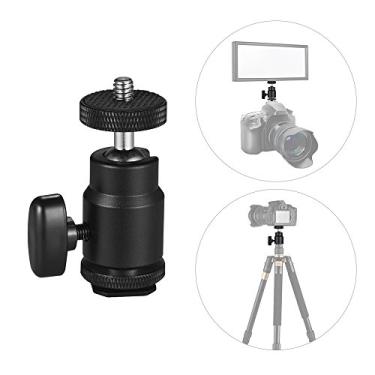 Imagem de 2 peças Adaptador de Ponto Quente Rotativo 360 com Base Rosca 1 4 para Câmera DSLR Luz LED Tripé Monopé