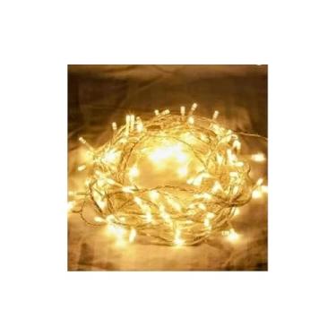 Imagem de Varal Pisca-Pisca 100 Bolinhas LED, Branco, 8 Metros, 127V, 8 Funções de Iluminação, Fio Transparente, Decoração Festas