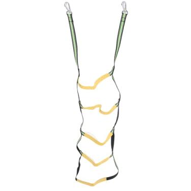 Imagem de Alomejor Escada de Corda de Barco, 5 Etapas Dobráveis Escada Marinha Com Degraus de Borracha Não Deslizante 400 Lb de Nylon Aço Inoxidável para Veleiro Caiaque Canoa Nadar Em Embarque